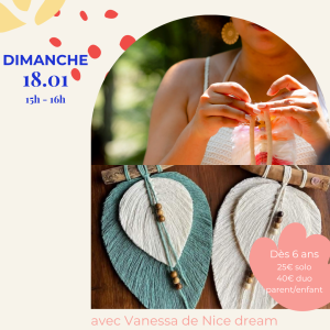 Atelier macramé | Feuilles en corde peignée le 18/01
