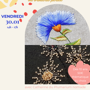Atelier broderie d'art | Peinture à l'aiguille ou broderie perlée le 30/01