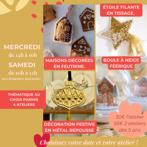 Les ateliers de saison ❤  Thématique au choix