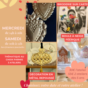 Les ateliers de saison ❤ Thématique au choix